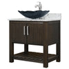 30-inch Bath Vanity w/ Café Mocha Quartz Counter, Sink & Faucet - NOBV-30CM-6001BN-317G116
