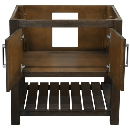 30-inch Bath Vanity with Carrara White Marble Counter and Sink - NOBV-30CM-CAR-317C