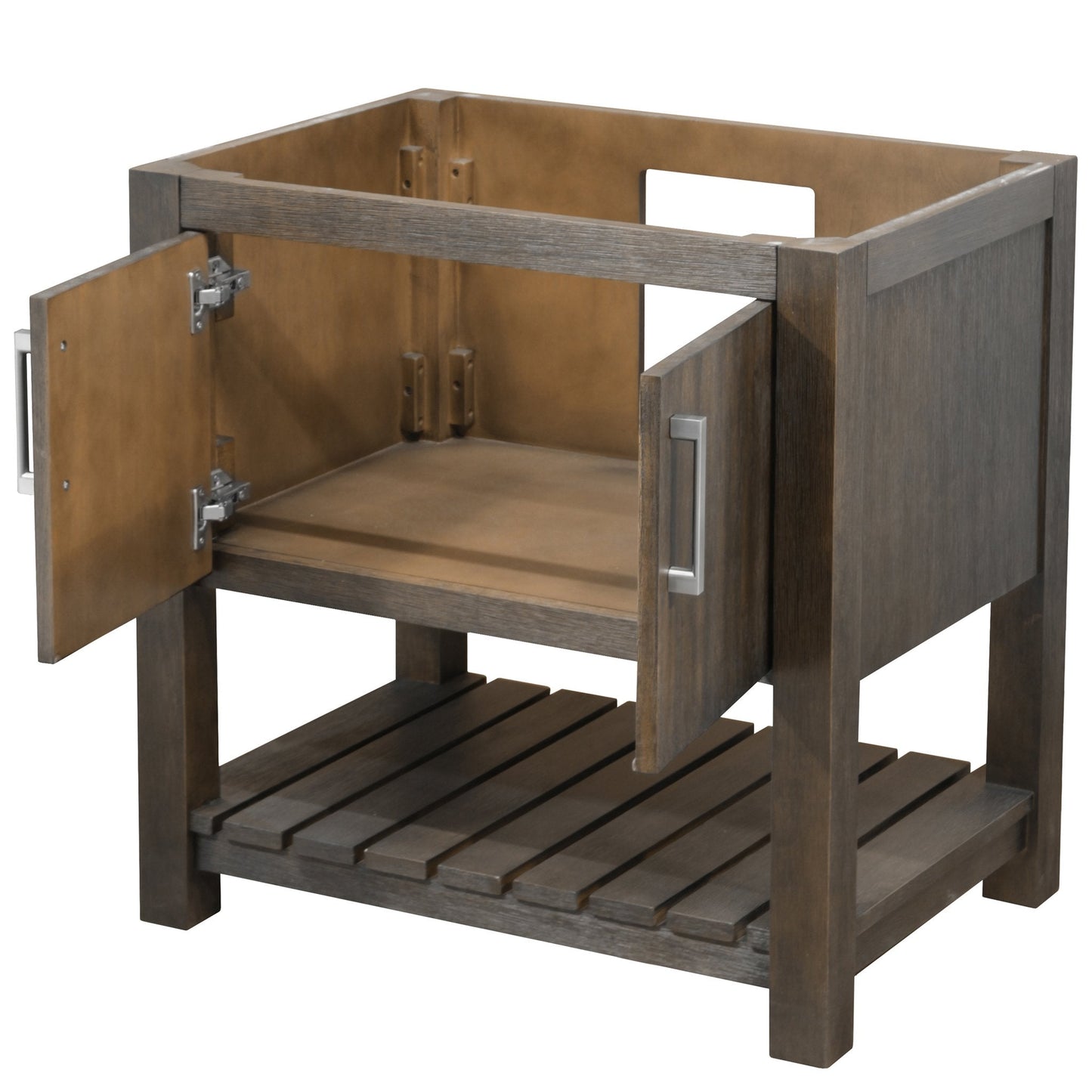 30-inch Bath Vanity with Carrara White Marble Counter and Sink - NOBV-30CM-CAR-0088031