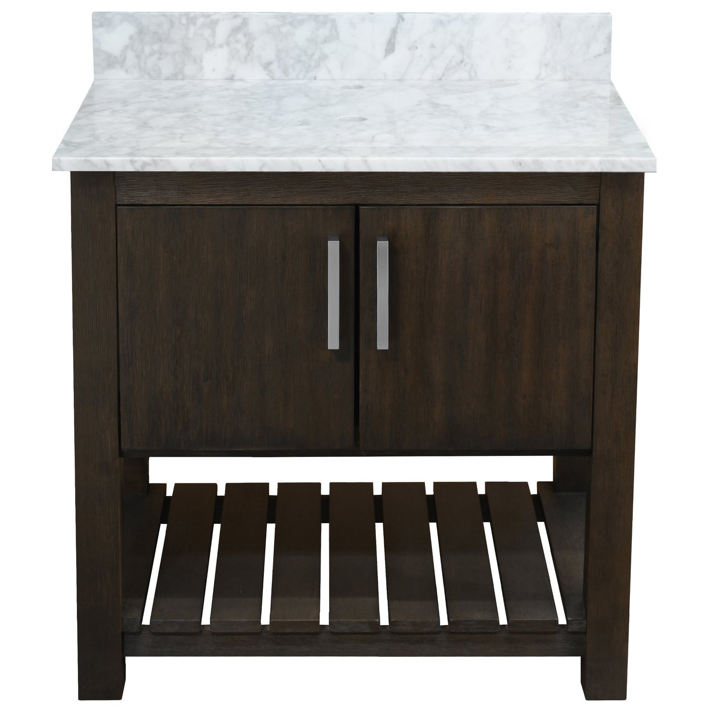 30-inch Vanity with Carrara White Marble Counter NOBV-30CM-CAR