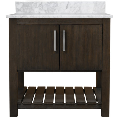 30-inch Vanity with Carrara White Marble Counter NOBV-30CM-CAR