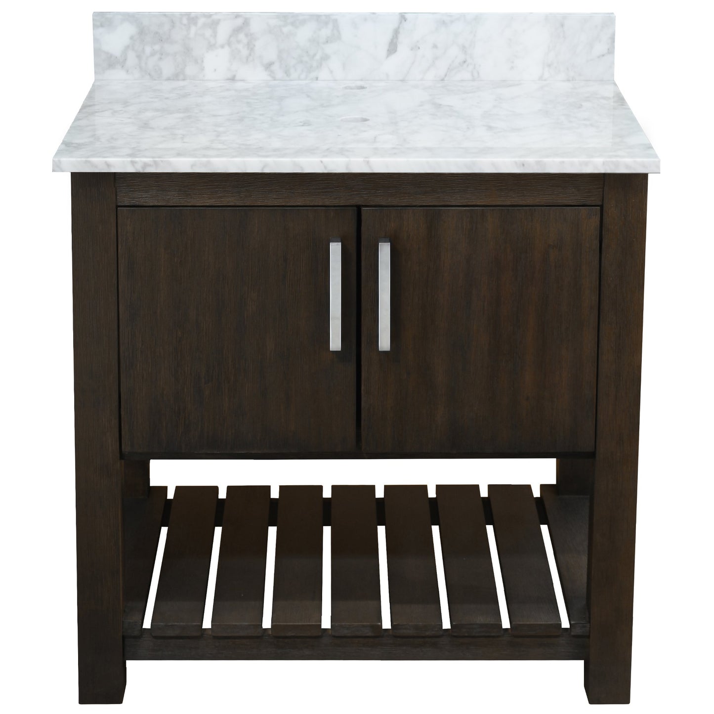 30-inch Vanity with Carrara White Marble Counter NOBV-30CM-CAR