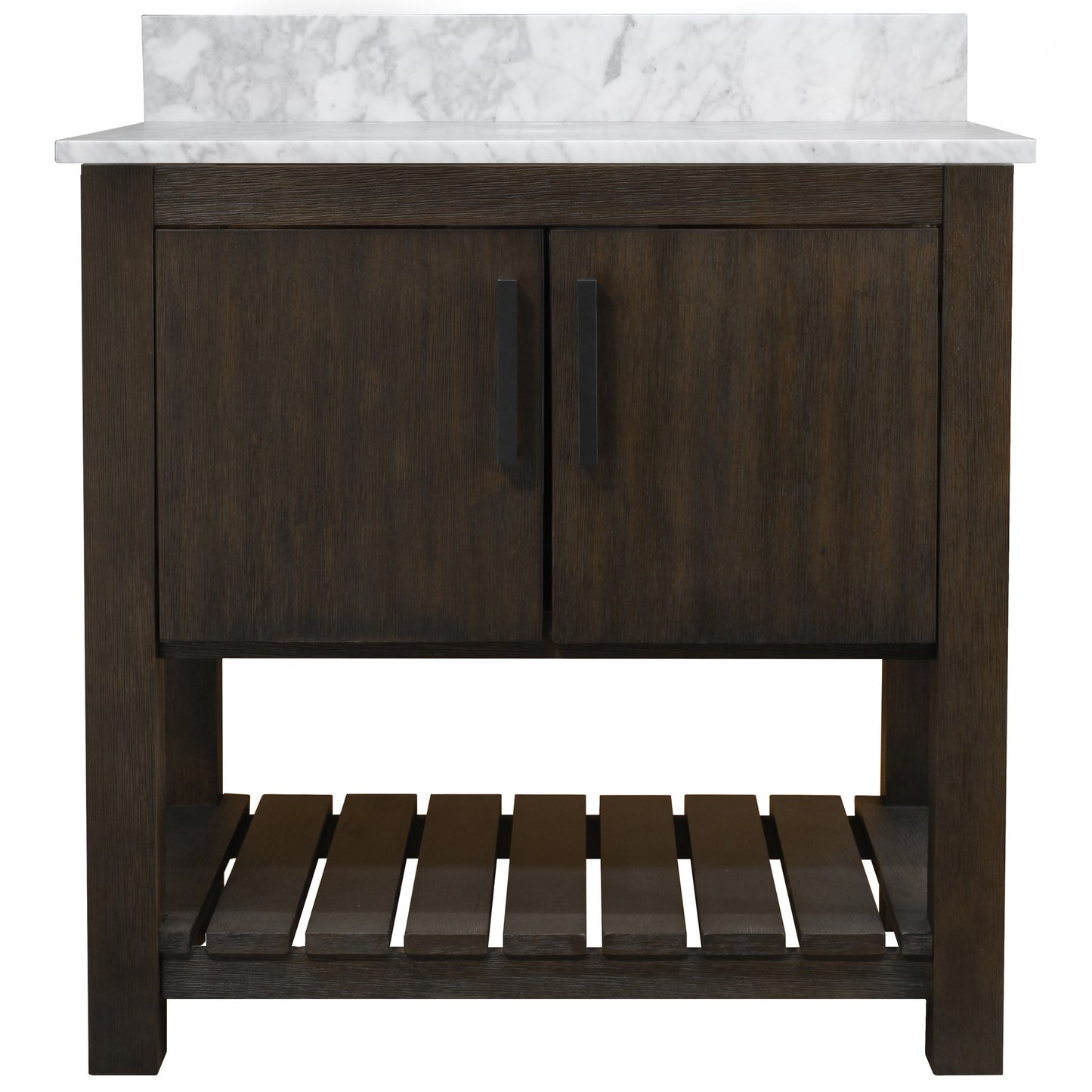 30-inch Vanity with Carrara White Marble Counter NOBV-30CM-CAR