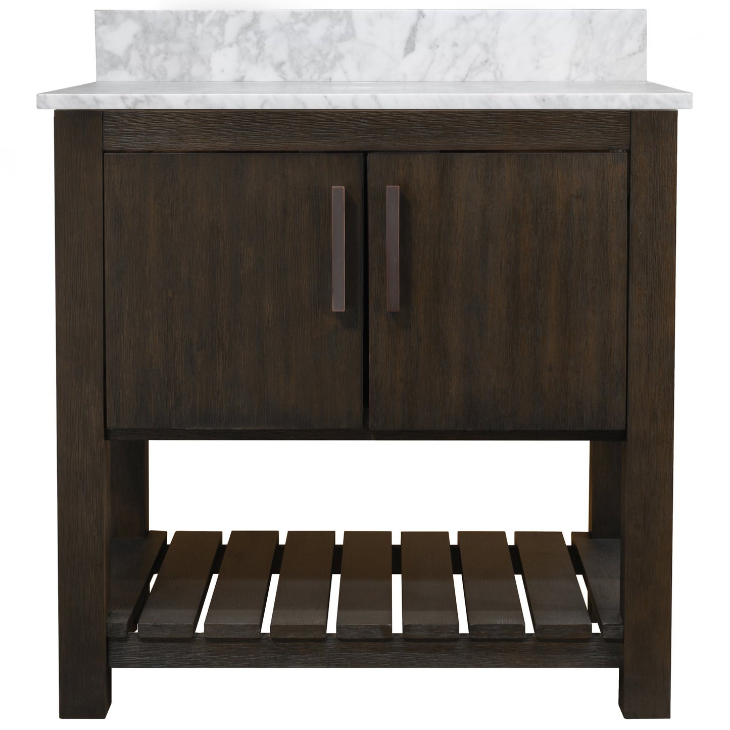 30-inch Vanity with Carrara White Marble Counter NOBV-30CM-CAR