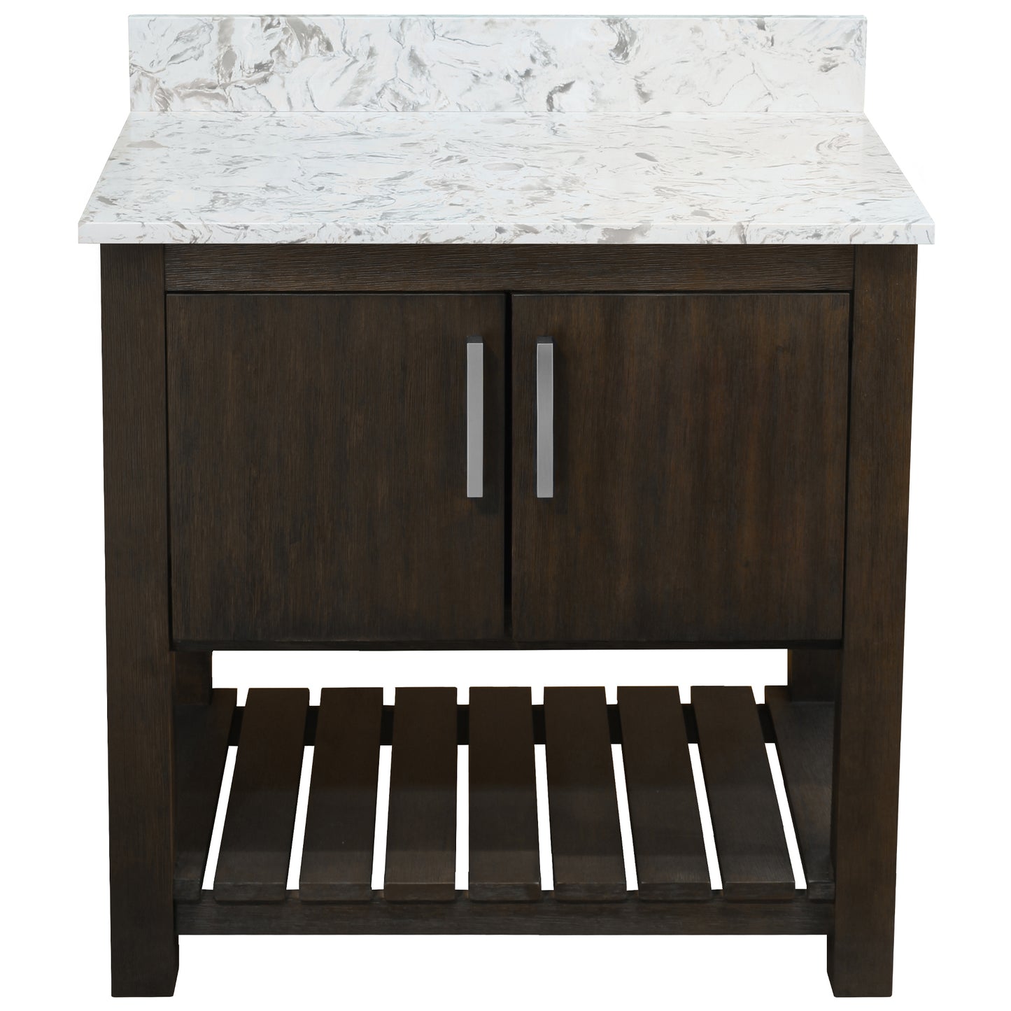 30-inch Vanity with Café Mocha Quartz Counter NOBV-30CM-6001