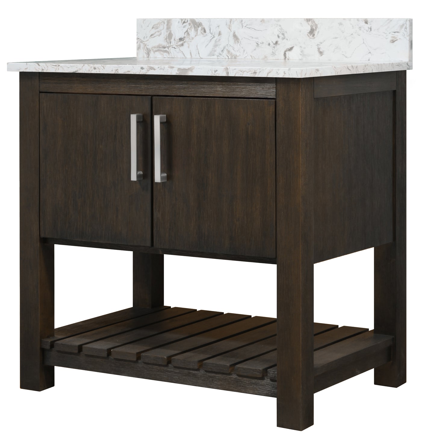 30-inch Vanity with Café Mocha Quartz Counter NOBV-30CM-6001