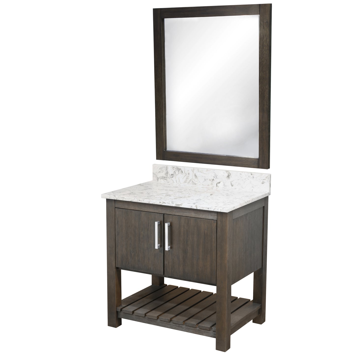 30-inch Vanity with Café Mocha Quartz Counter NOBV-30CM-6001