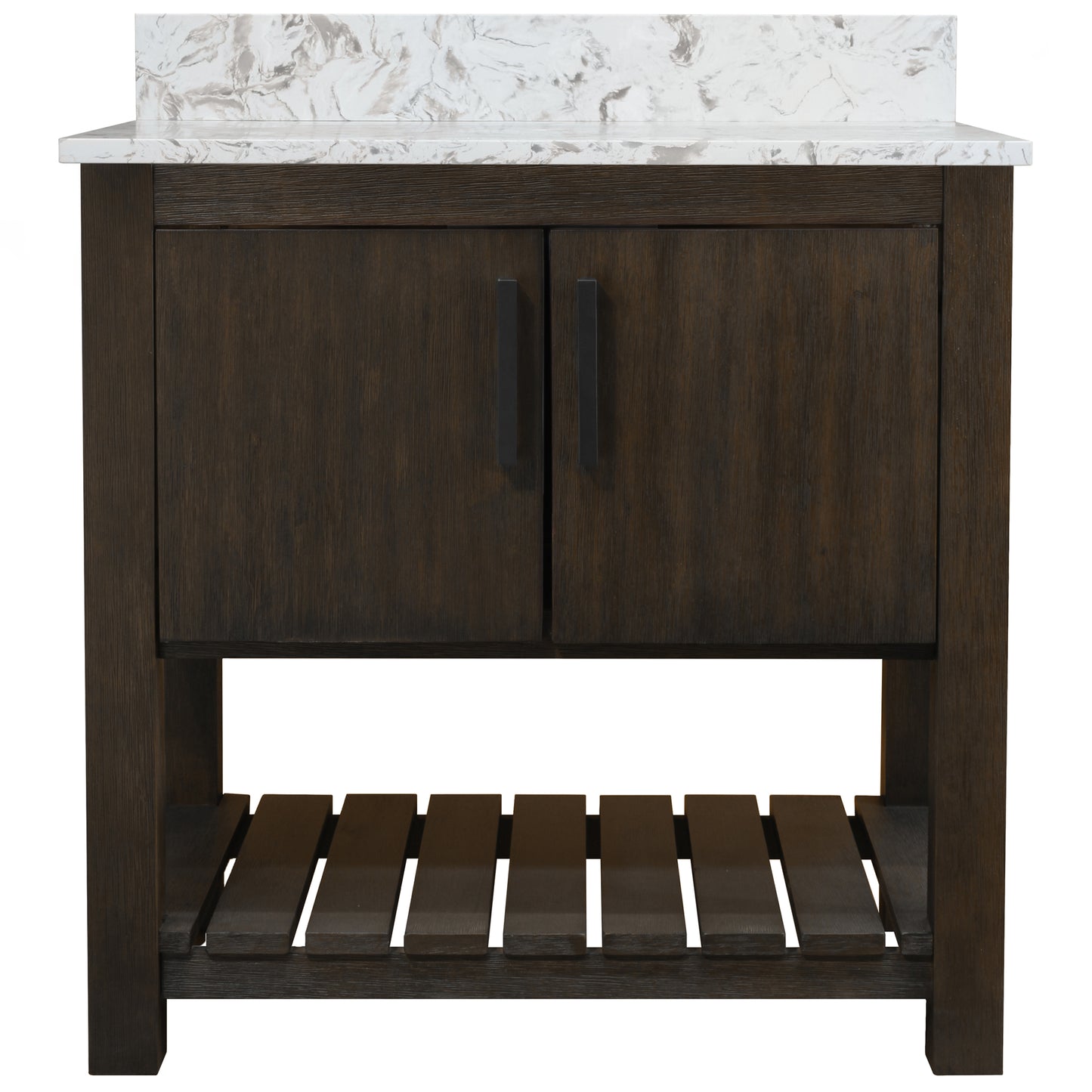 30-inch Vanity with Café Mocha Quartz Counter NOBV-30CM-6001