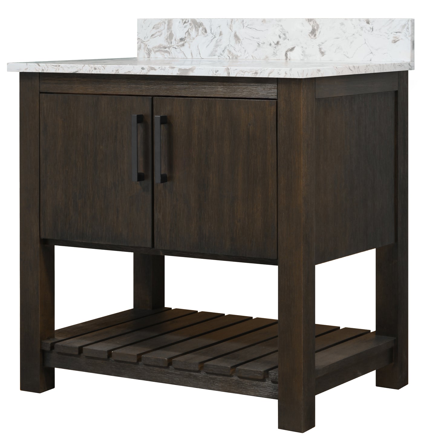 30-inch Vanity with Café Mocha Quartz Counter NOBV-30CM-6001