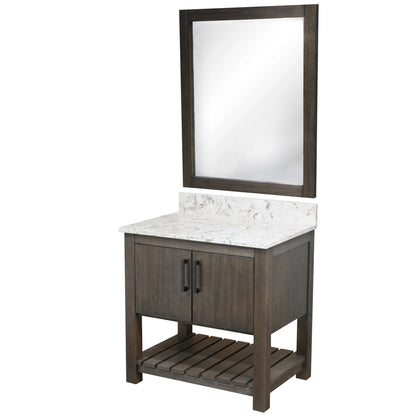 30-inch Vanity with Café Mocha Quartz Counter NOBV-30CM-6001