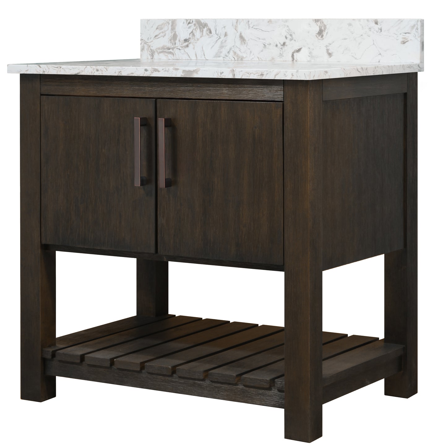 30-inch Vanity with Café Mocha Quartz Counter NOBV-30CM-6001