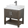 30-inch Bath Vanity w/ Café Mocha Quartz Counter, Sink & Faucet - NOBV-30CM-6001BN-01141136