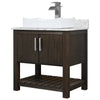 30-inch Bath Vanity w/ Café Mocha Quartz Counter, Sink & Faucet - NOBV-30CM-6001BN-01141136