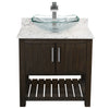 30-inch Bath Vanity w/ Café Mocha Quartz Counter, Sink & Faucet - NOBV-30CM-6001BN-317C136