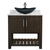 30-inch Bath Vanity w/ Café Mocha Quartz Counter, Sink & Faucet - NOBV-30CM-6001BN-317G136