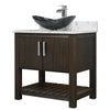30-inch Bath Vanity w/ Café Mocha Quartz Counter, Sink & Faucet - NOBV-30CM-6001BN-324G136