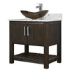 30-inch Bath Vanity w/ Café Mocha Quartz Counter, Sink & Faucet - NOBV-30CM-6001BN-324T136