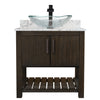 30-inch Bath Vanity w/ Café Mocha Quartz Counter, Sink & Faucet - NOBV-30CM-6001ORB-317C136