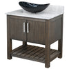 30-inch Bath Vanity with Carrara White Marble Counter and Sink - NOBV-30CM-CAR-G012-8031