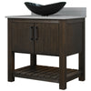 30-inch Bath Vanity with Storm Grey Quartz Counter and Sink - NOBV-30CM-280-G012-8031
