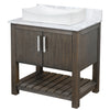 30-inch Bath Vanity with Carrara White Marble Counter and Sink - NOBV-30CM-CAR-01141
