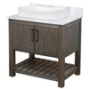 30-inch Bath Vanity with Carrara White Marble Counter and Sink - NOBV-30CM-CAR-01141