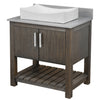 30-inch Bath Vanity with Storm Grey Quartz Counter and Sink - NOBV-30CM-280-01141