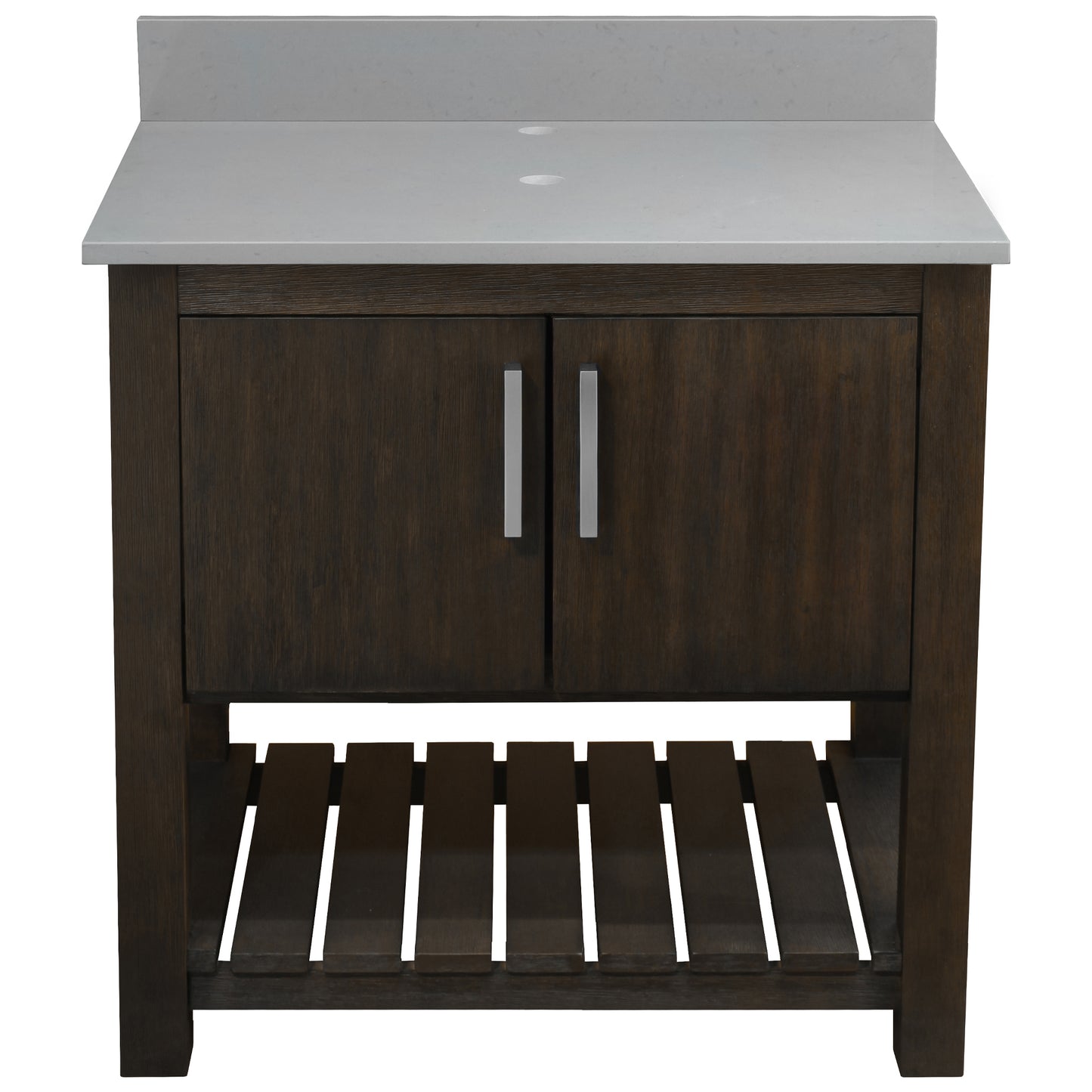 30-inch Vanity with Storm Grey Quartz Counter NOBV-30CM-280