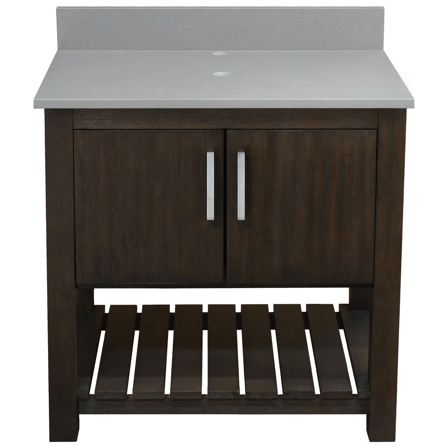 30-inch Vanity with Storm Grey Quartz Counter NOBV-30CM-280