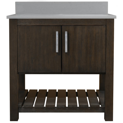30-inch Vanity with Storm Grey Quartz Counter NOBV-30CM-280