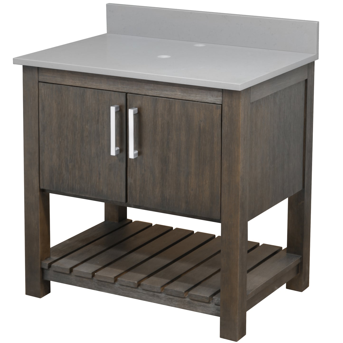 30-inch Vanity with Storm Grey Quartz Counter NOBV-30CM-280