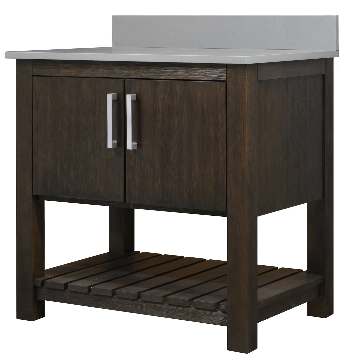 30-inch Vanity with Storm Grey Quartz Counter NOBV-30CM-280