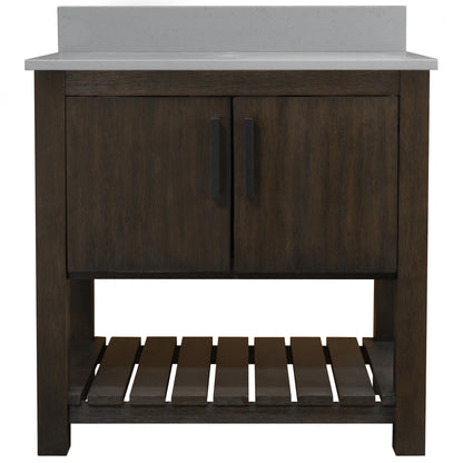 30-inch Vanity with Storm Grey Quartz Counter NOBV-30CM-280