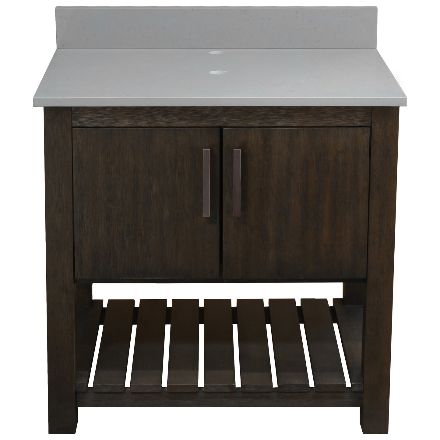 30-inch Vanity with Storm Grey Quartz Counter NOBV-30CM-280