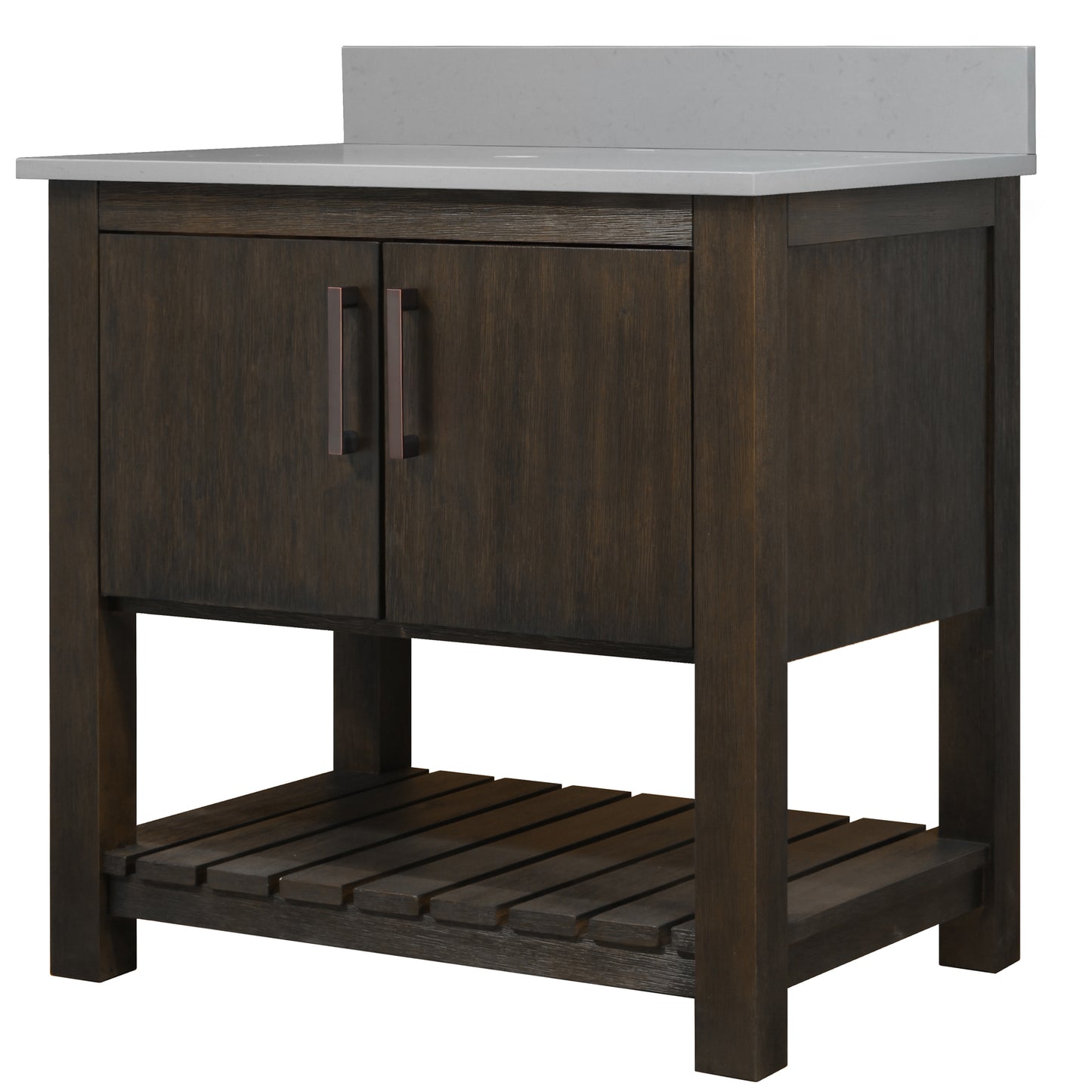 30-inch Vanity with Storm Grey Quartz Counter NOBV-30CM-280