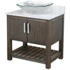 30-inch Bath Vanity with Carrara White Marble Counter and Sink - NOBV-30CM-CAR-317C