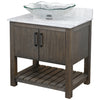 30-inch Bath Vanity with Carrara White Marble Counter and Sink - NOBV-30CM-CAR-317C