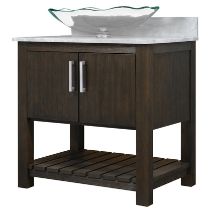 30-inch Bath Vanity with Storm Grey Quartz Counter and Sink - NOBV-30CM-280-317C