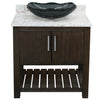 30-inch Bath Vanity with Café Mocha Quartz Counter and Sink - NOBV-30CM-6001-317G