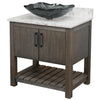 30-inch Bath Vanity with Café Mocha Quartz Counter and Sink - NOBV-30CM-6001-317G