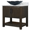 30-inch Bath Vanity with Café Mocha Quartz Counter and Sink - NOBV-30CM-6001-317G