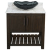 30-inch Bath Vanity with Café Mocha Quartz Counter and Sink - NOBV-30CM-6001-317G