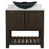 30-inch Bath Vanity with Café Mocha Quartz Counter and Sink - NOBV-30CM-6001-317G