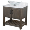 30-inch Bath Vanity with Carrara White Marble Counter and Sink - NOBV-30CM-CAR-324C
