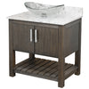30-inch Bath Vanity with Cafe Mocha Quartz Counter and Sink - NOBV-30CM-6001-324C
