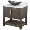 30-inch Bath Vanity with Café Mocha Quartz Counter and Sink - NOBV-30CM-6001-324G