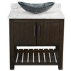 30-inch Bath Vanity with Café Mocha Quartz Counter and Sink - NOBV-30CM-6001-324G