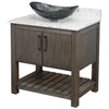 30-inch Bath Vanity with Café Mocha Quartz Counter and Sink - NOBV-30CM-6001-324G