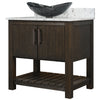 30-inch Bath Vanity with Café Mocha Quartz Counter and Sink - NOBV-30CM-6001-324G