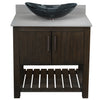 30-inch Bath Vanity with Storm Grey Quartz Counter and Sink - NOBV-30CM-280-324G